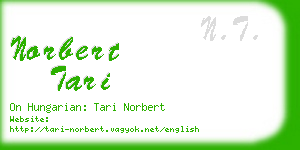 norbert tari business card